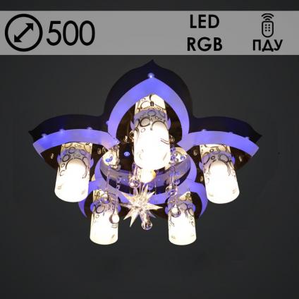 Люстра 5233/5+1 5х40W Е14+1х30W MR11 ПДУ LED-RBP d510, 24